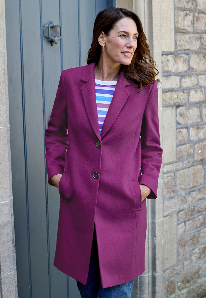 Georgie Tailored Coat - Winter Berry