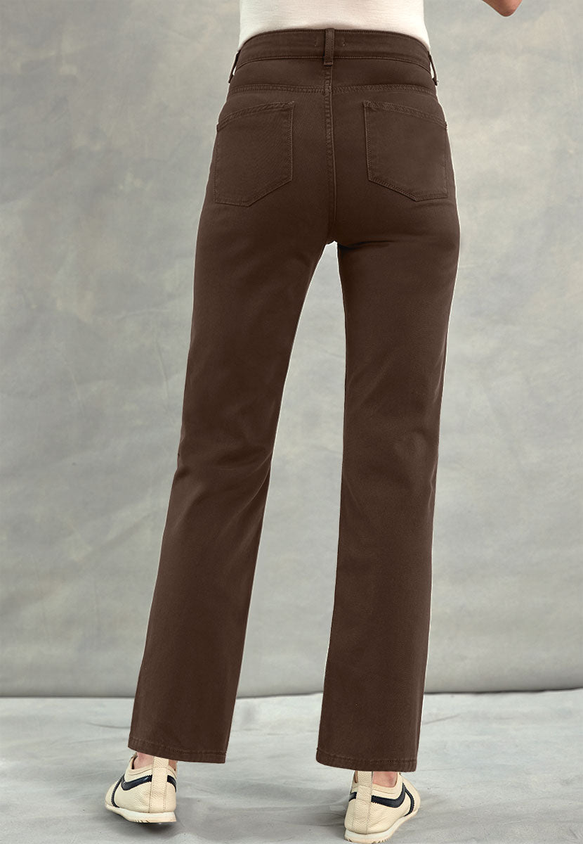 Gloria Straight Leg Jean - Chocolate