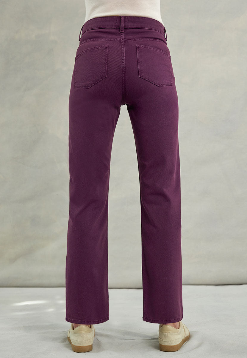Gloria Straight Leg Jean - Blackcurrant