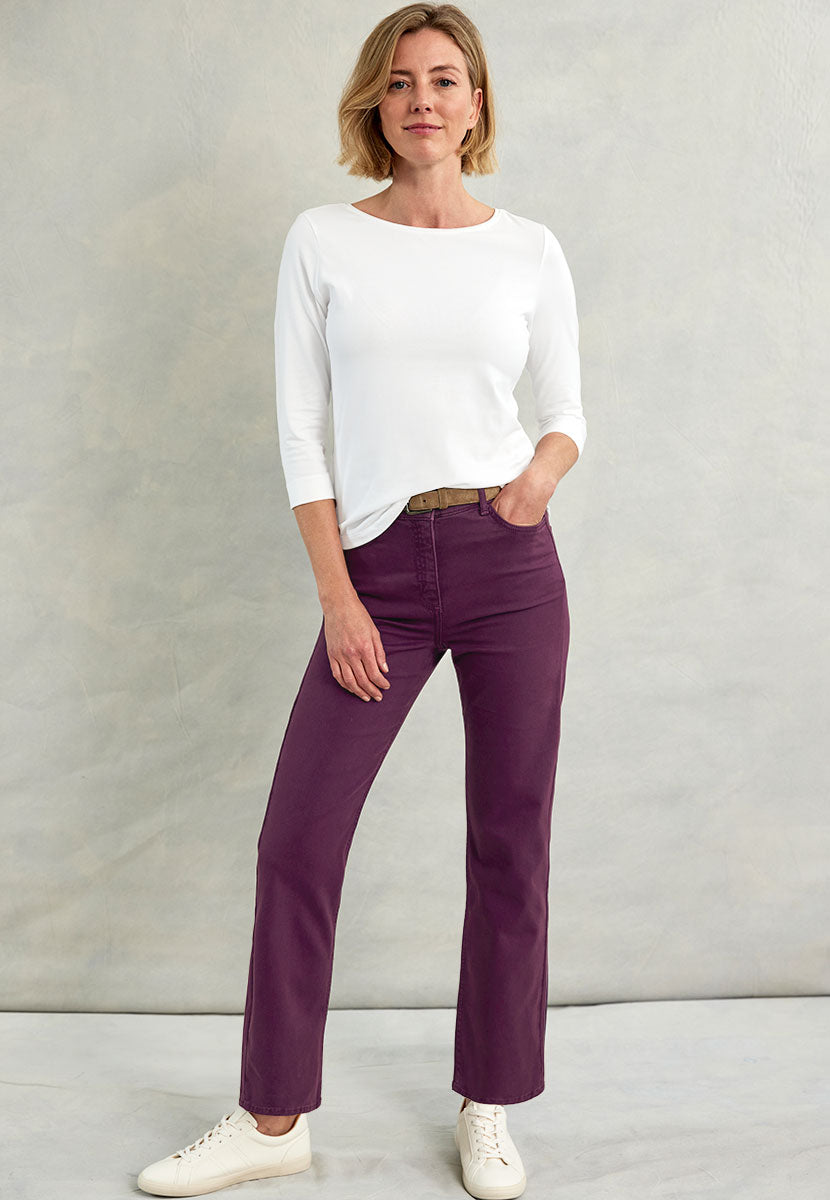 Gloria Straight Leg Jean - Blackcurrant