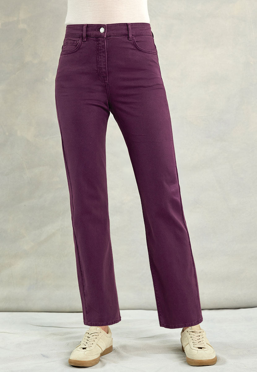 Gloria Straight Leg Jean - Blackcurrant