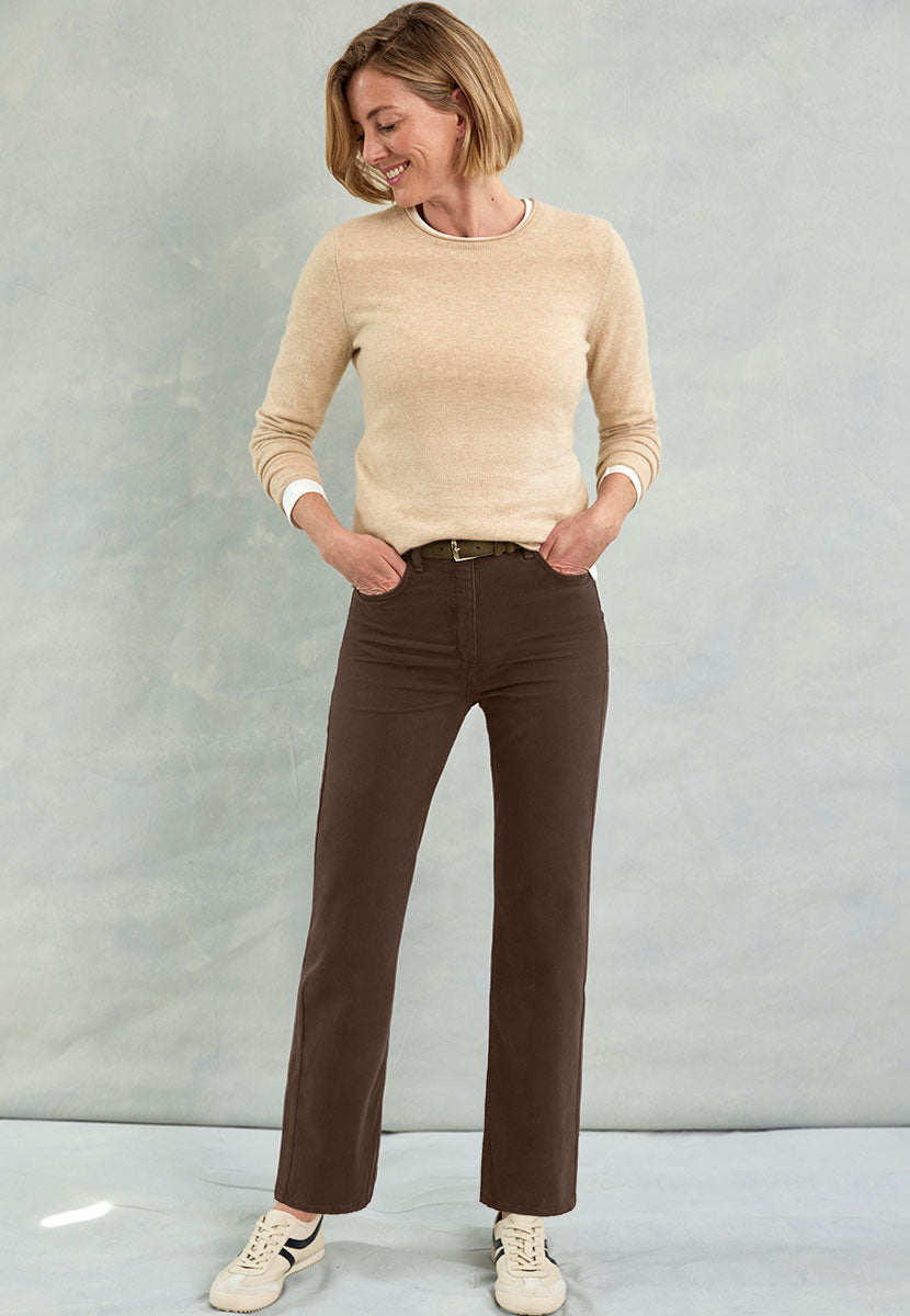 Gloria Straight Leg Jean - Chocolate