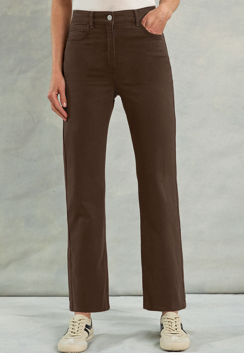 Gloria Straight Leg Jean - Chocolate