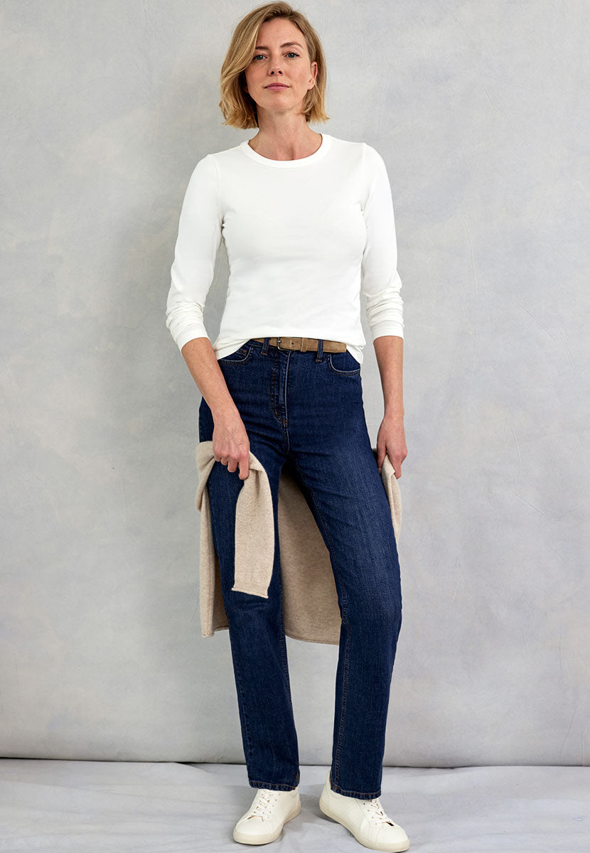 Gloria Straight Leg Jean - Dark Denim