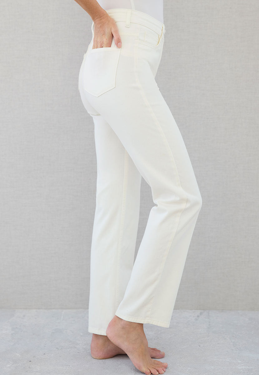 Gloria Straight Leg Jean - Ecru