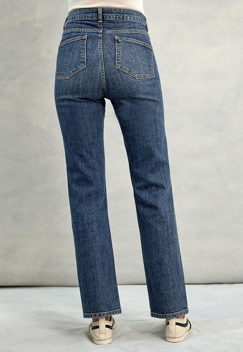 Gloria Straight Leg Jean - Mid Denim