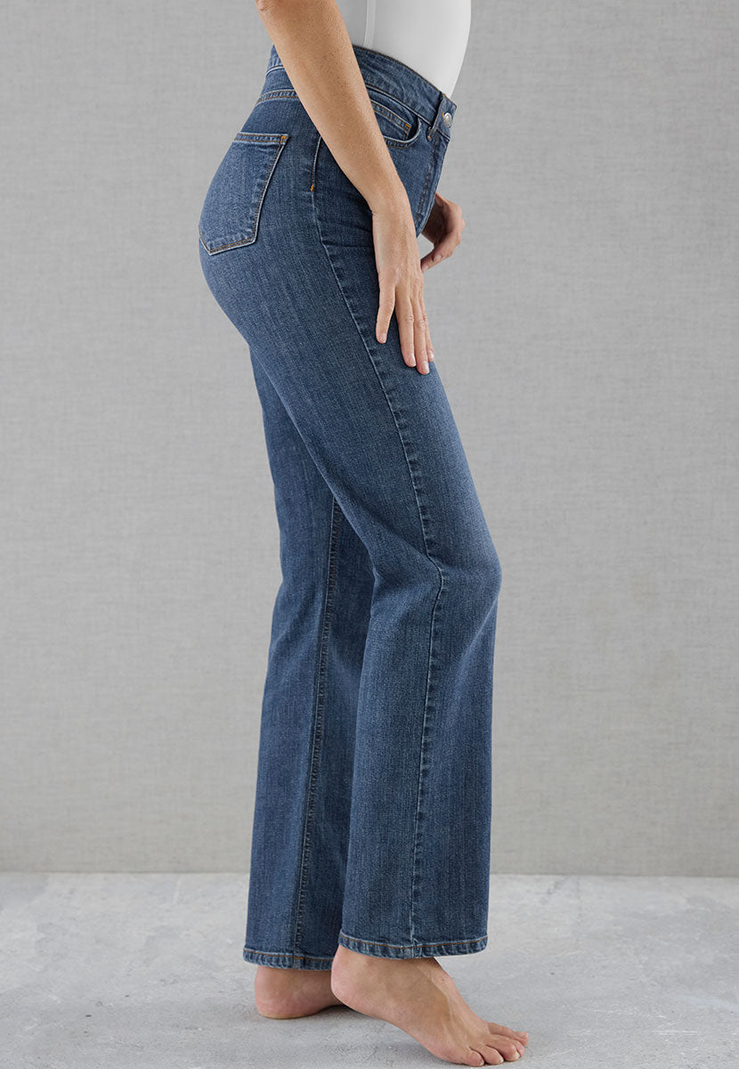 Gloria Straight Leg Jean - Mid Denim