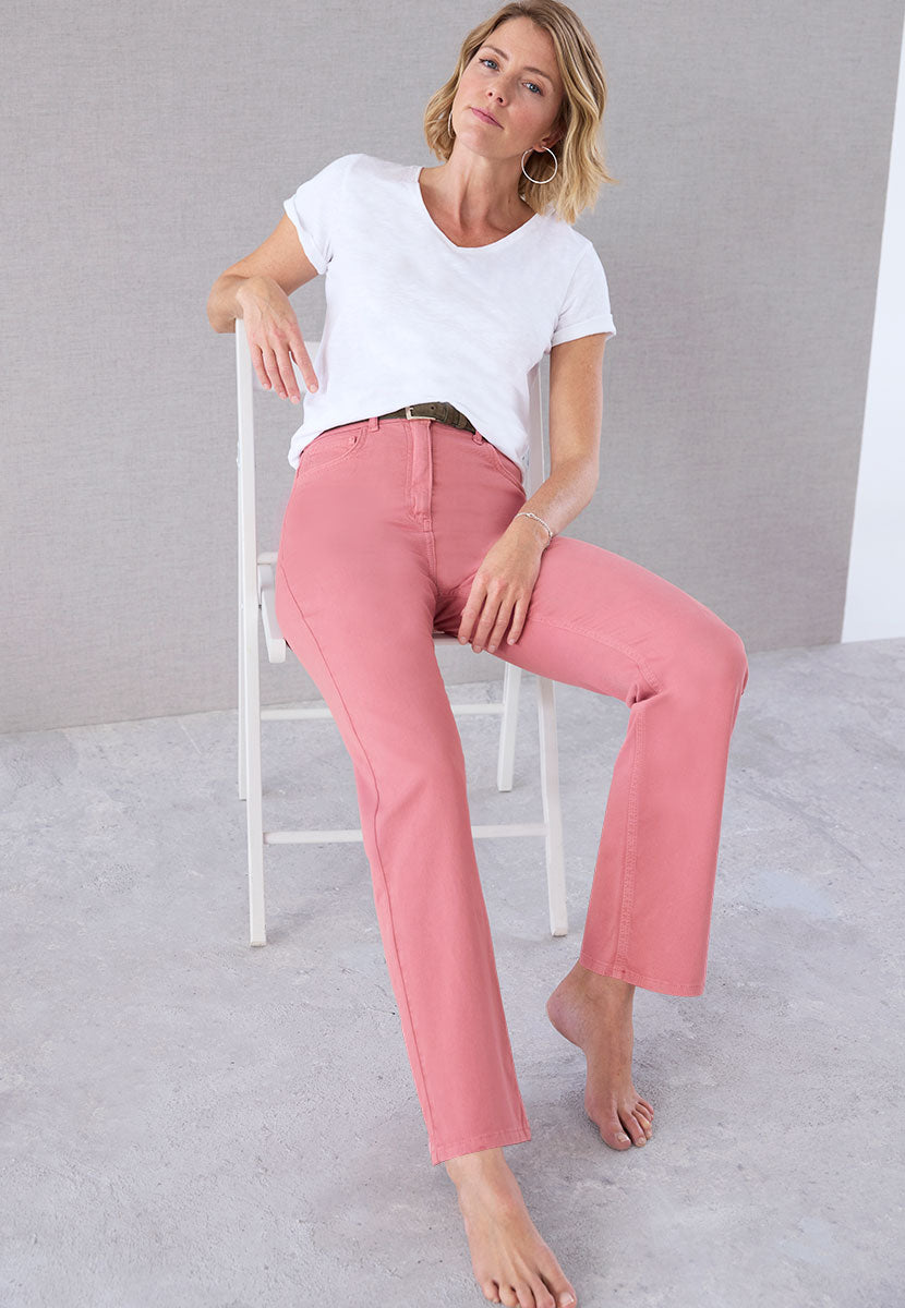 Gloria Straight Leg Jean - Rose