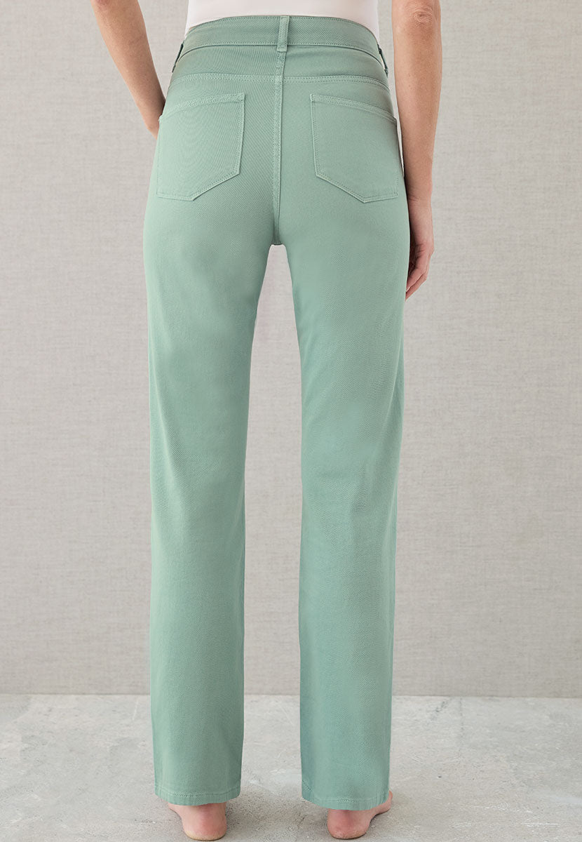 Gloria Straight Leg Jean - Sage Green
