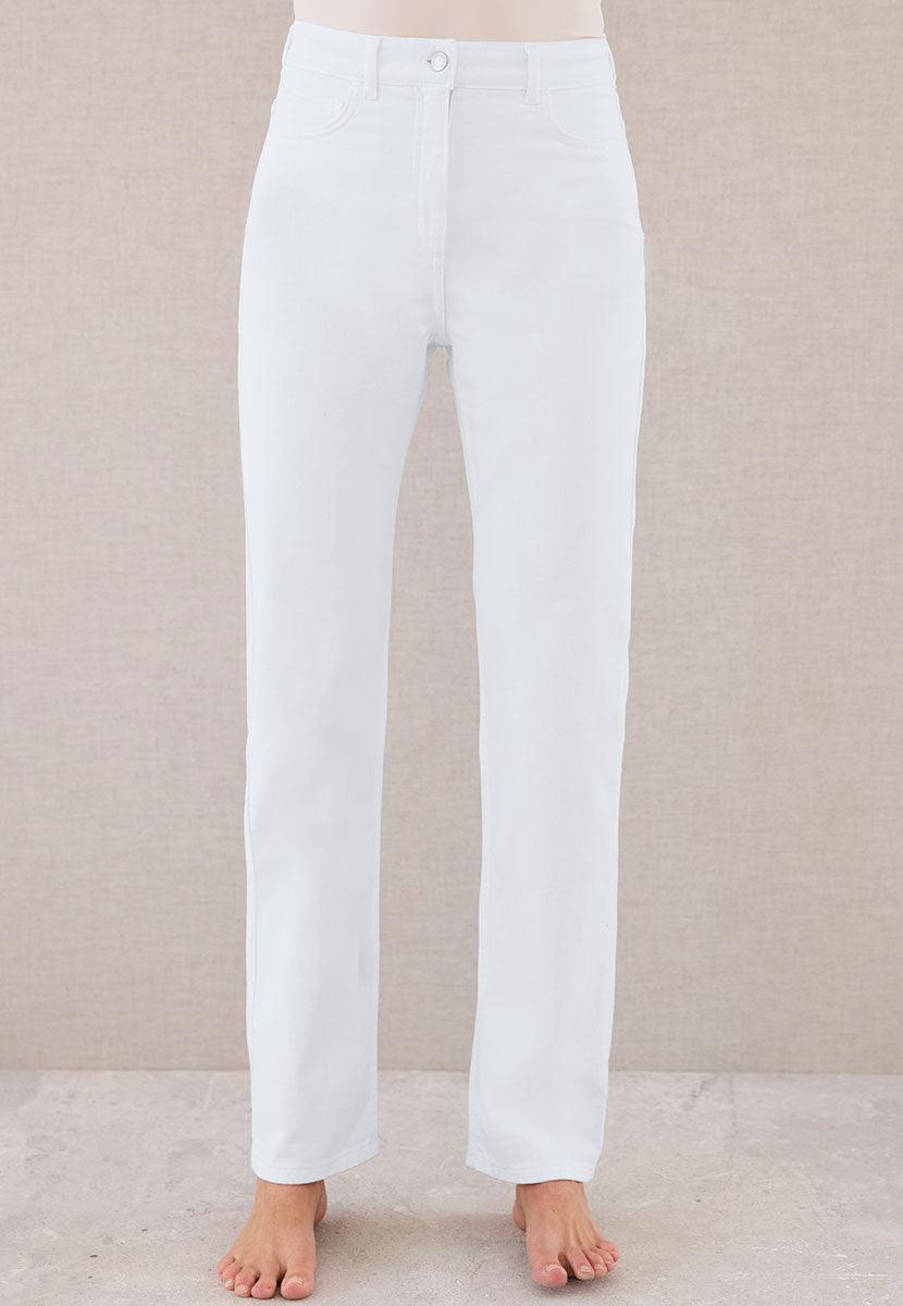 Gloria Straight Leg Jean - White