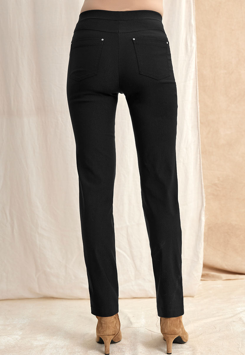 Hayley Easy Fit Slim Leg Trouser - Black