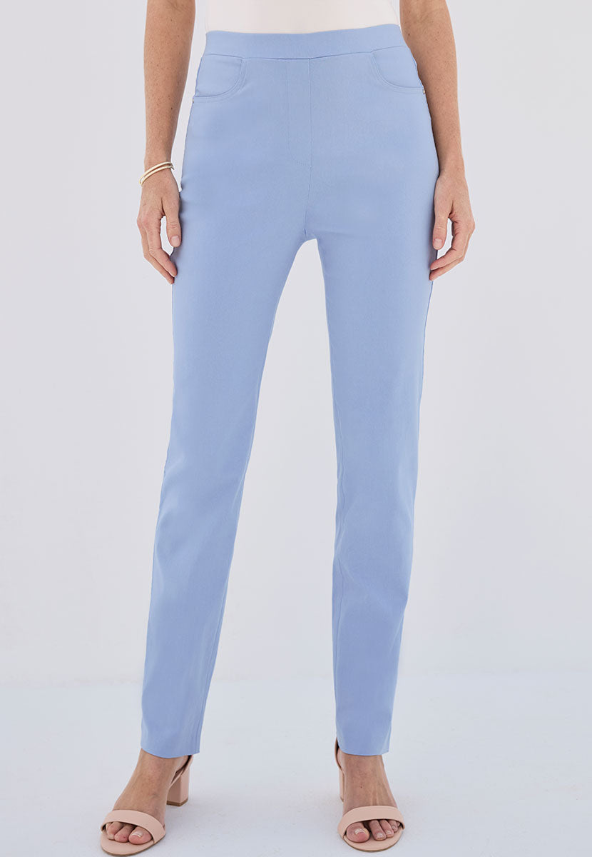 Hayley Easy Fit Slim Leg Trouser - Bluebell
