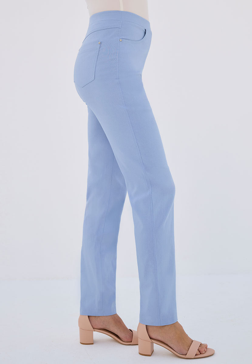 Hayley Easy Fit Slim Leg Trouser - Bluebell