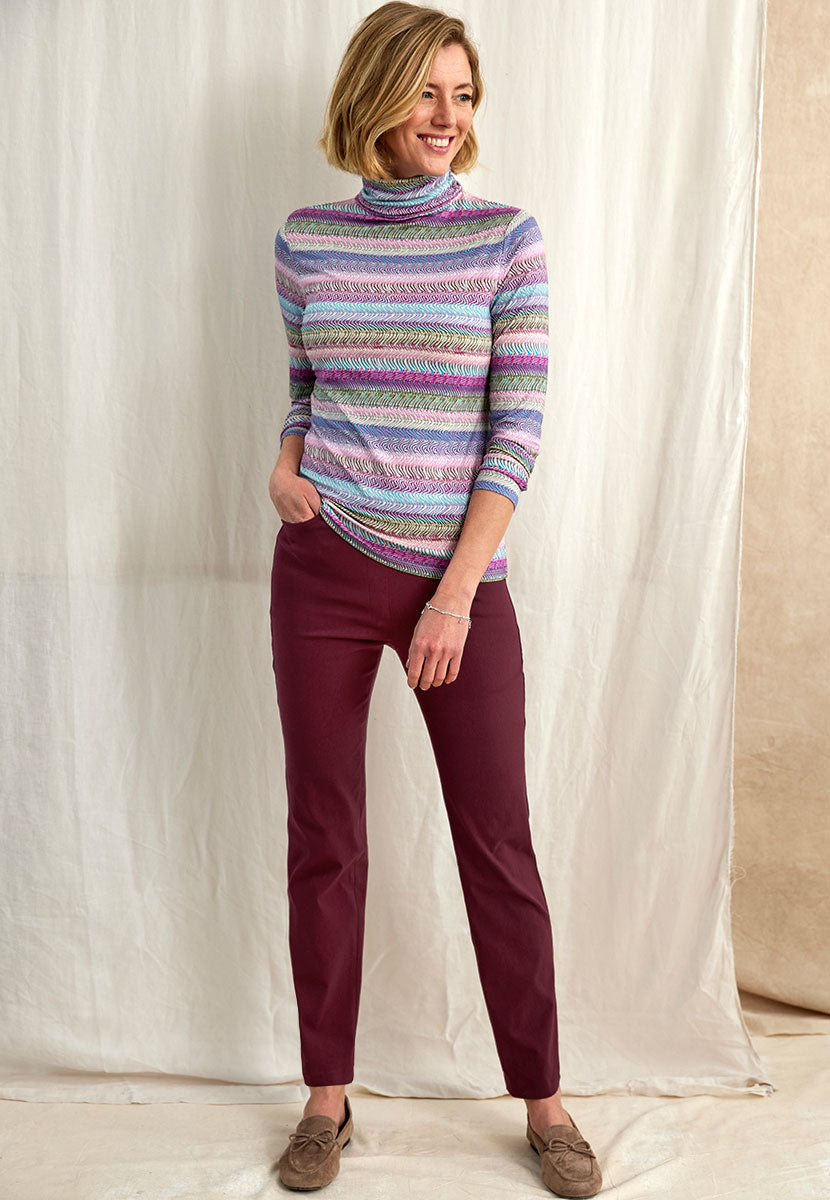 Hayley Easy Fit Slim Leg Trouser - Fig