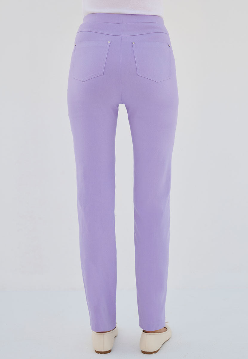 Hayley Easy Fit Slim Leg Trouser - Soft Purple