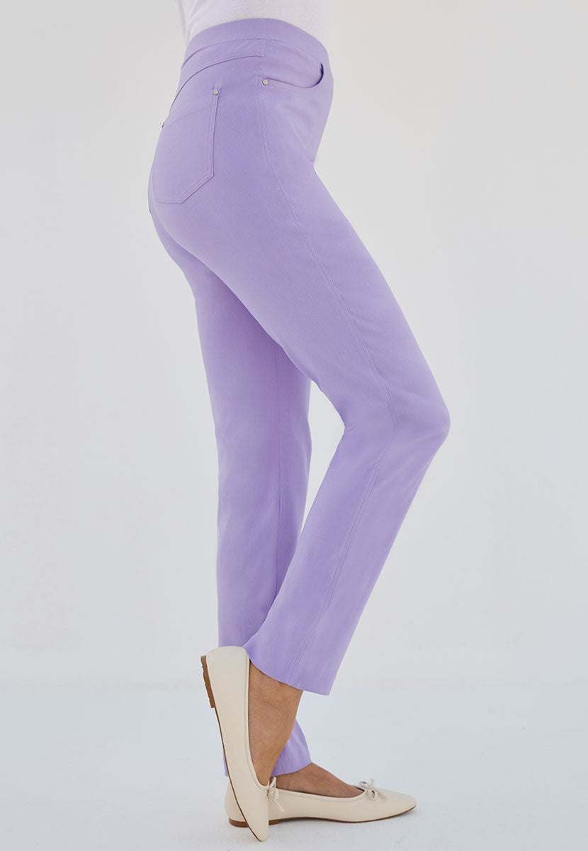 Hayley Easy Fit Slim Leg Trouser - Soft Purple