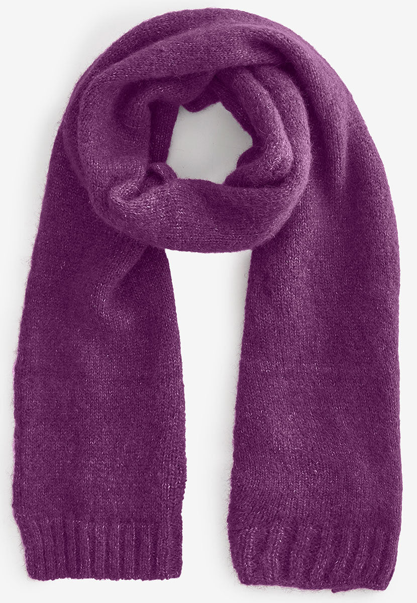 Helena Alpaca Scarf - Plum Front