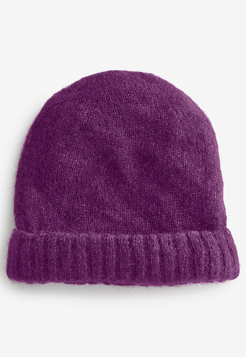 Helena Alpaca Hat - Plum Front View