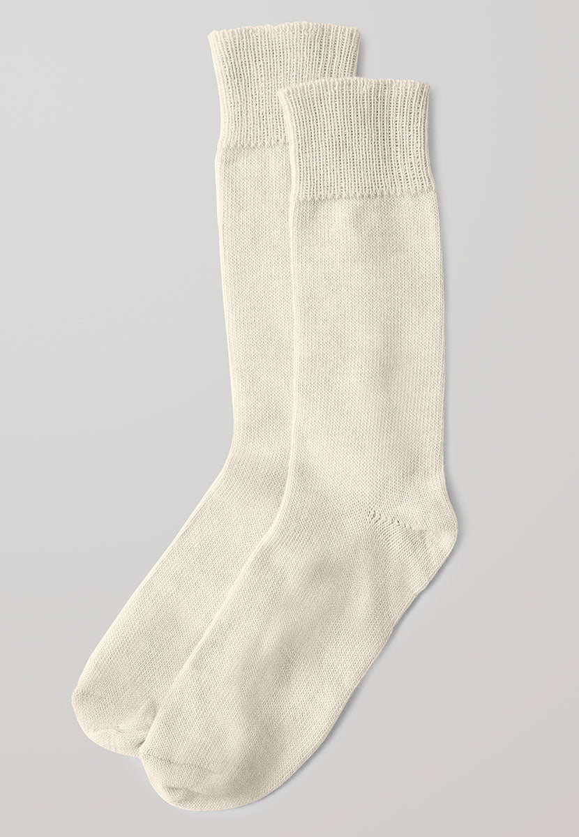 Cosy Alpaca Bed Socks - Ivory Front view