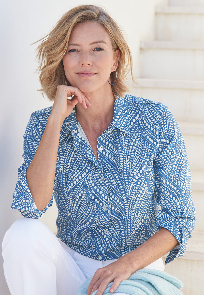 Izzy Pure Cotton Jersey Shirt - Nova Print