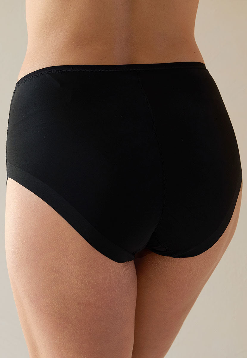 Best Comfort Microfibre Full Brief - Black Back View