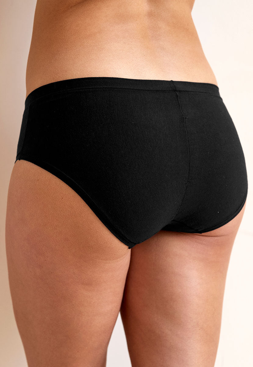 2 Pack Cotton Flexi Adapt Bikini Briefs - Black