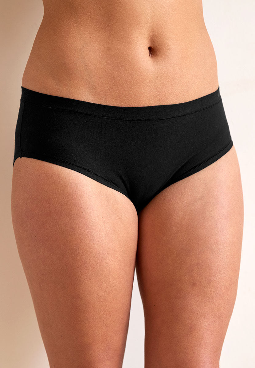 2 Pack Cotton Flexi Adapt Bikini Briefs - Black