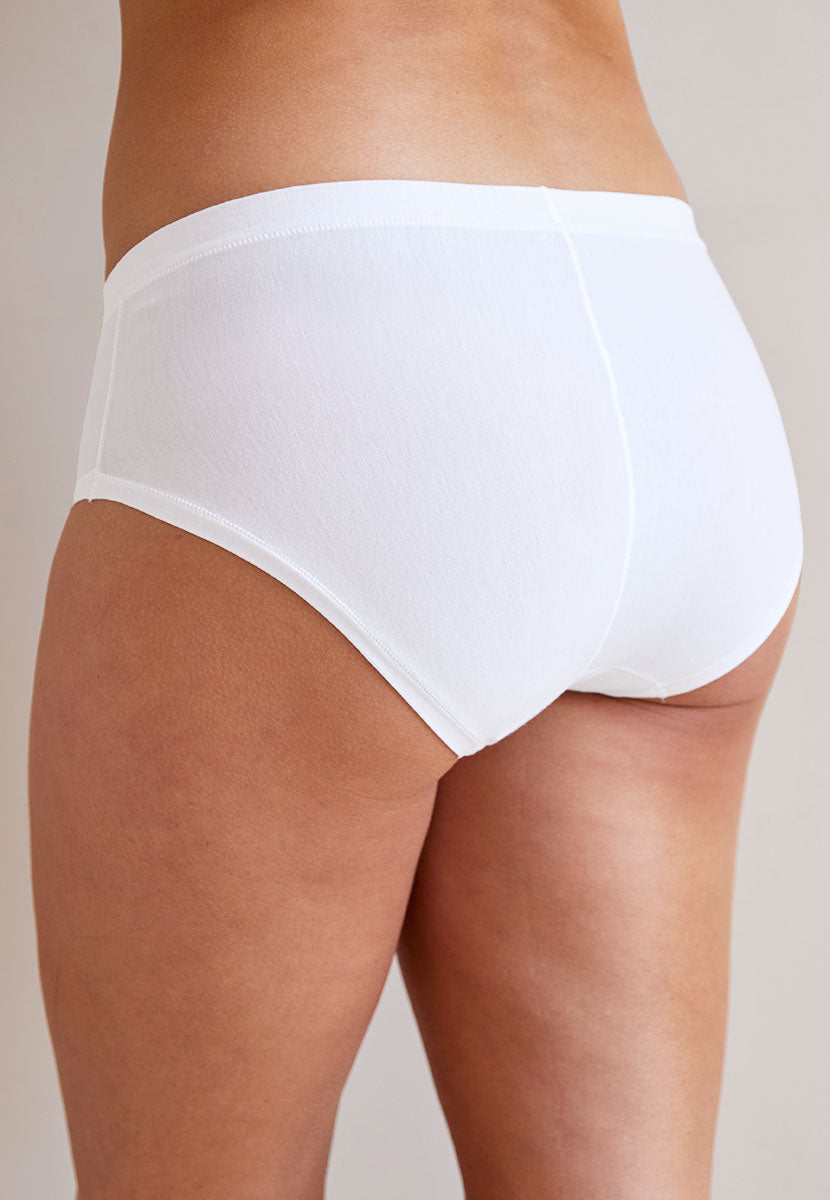 2 Pack Cotton Flexi Adapt Bikini Briefs - White