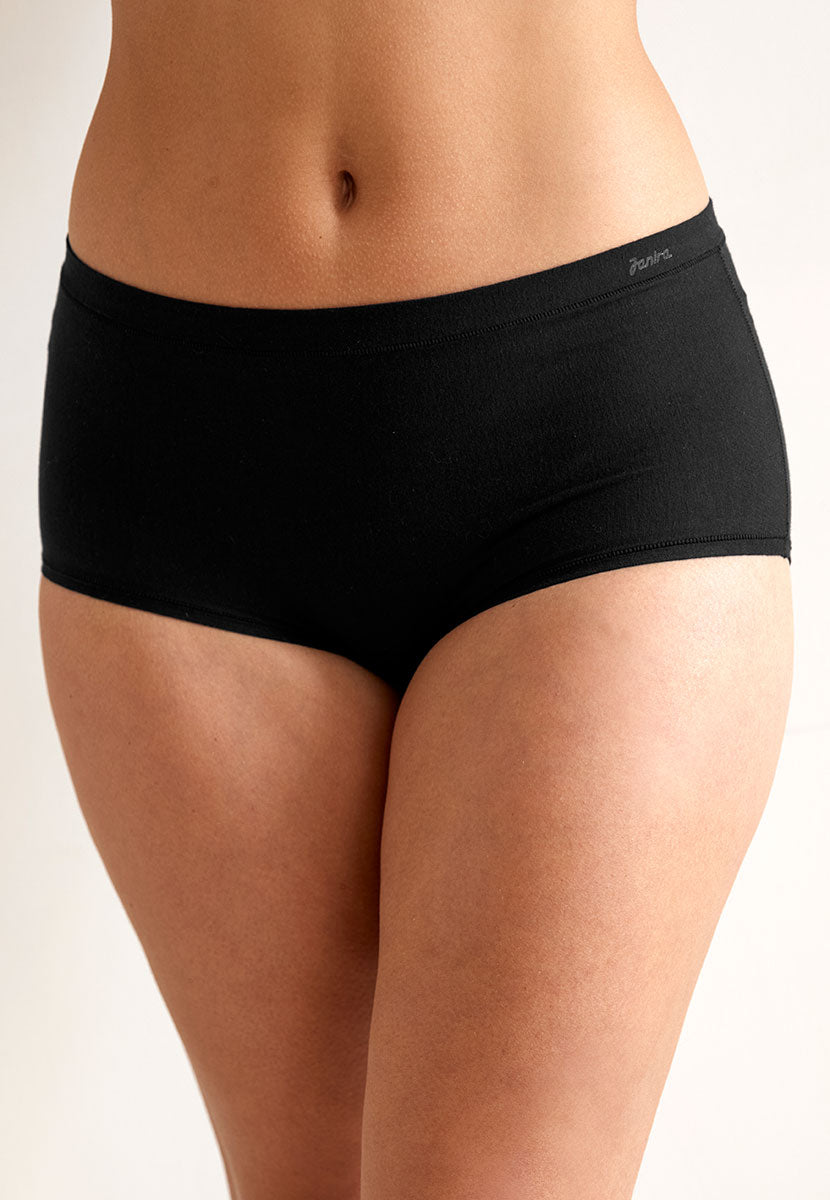 2 Pack Cotton Flexi Adapt Full Briefs - Black