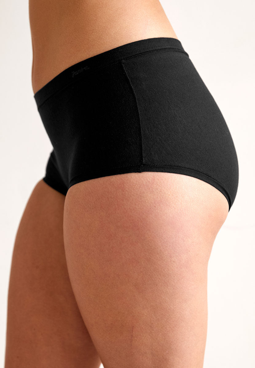 2 Pack Cotton Flexi Adapt Full Briefs - Black