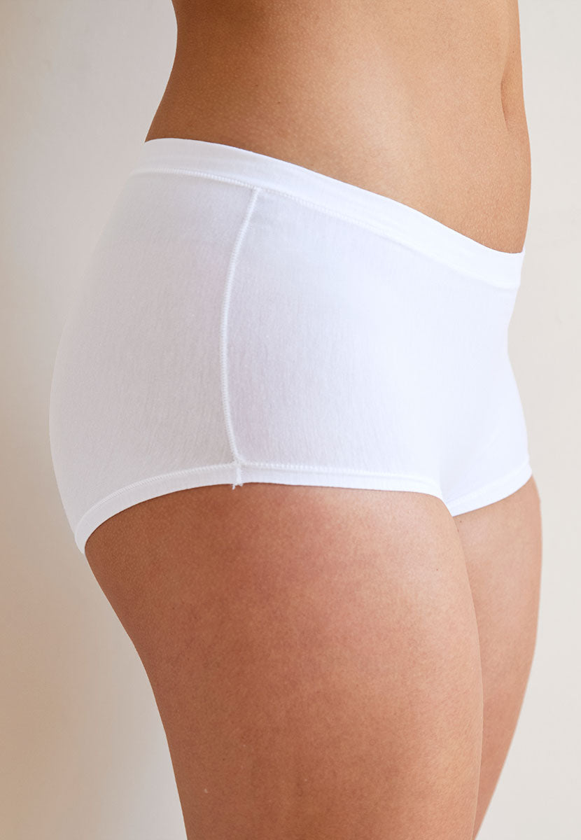 2 Pack Cotton Flexi Adapt Full Briefs - White