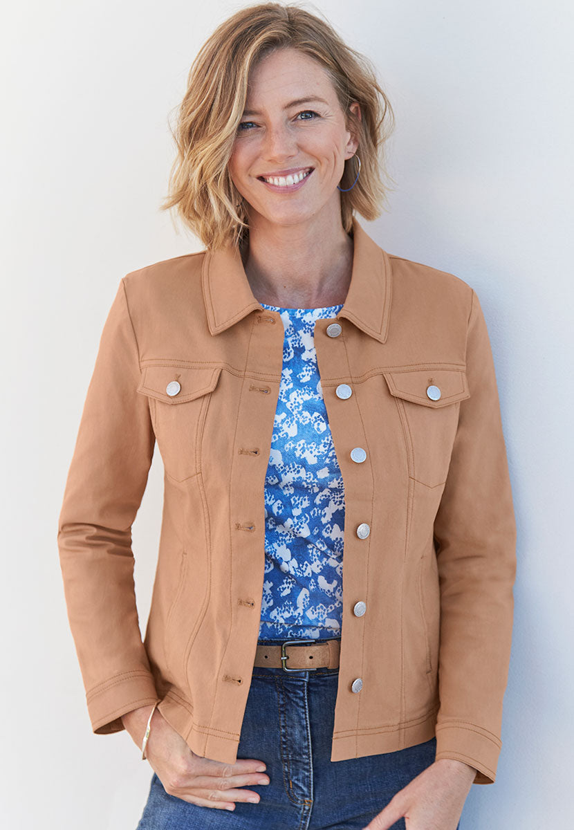 Jessi Denim Styling Jacket - Soft Tan