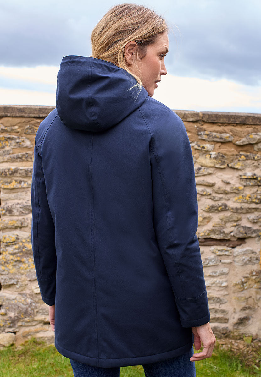 Jill Waterproof Jacket - Navy Back View