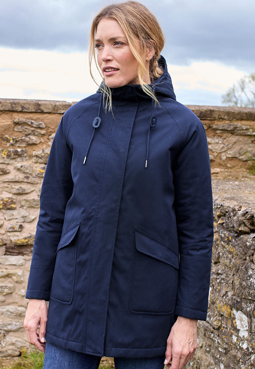 Jill Waterproof Jacket - Navy Front Alt View