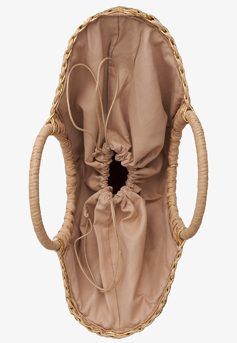 Jada Hoop Handle Bag - Natural