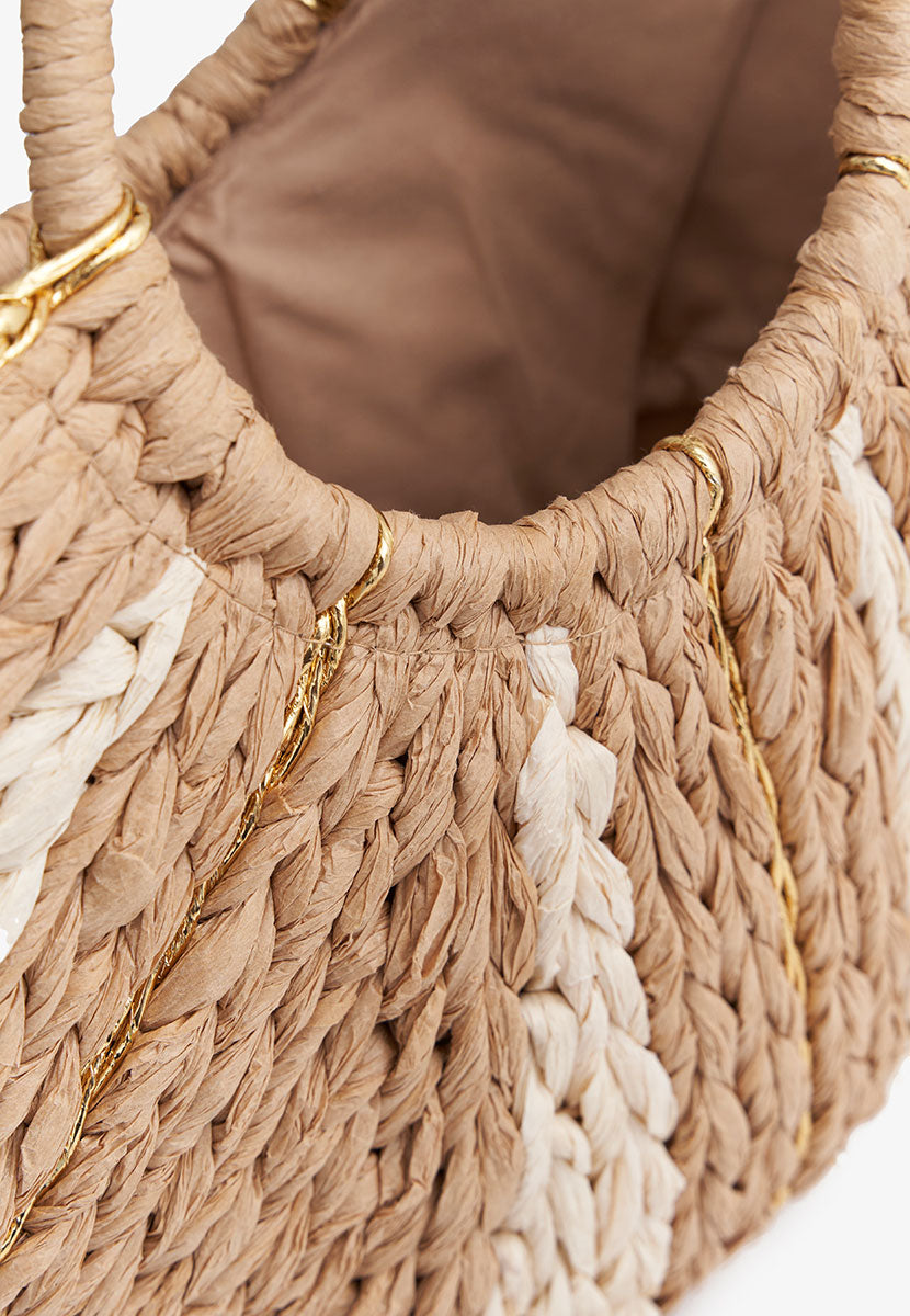 Jada Hoop Handle Bag - Natural