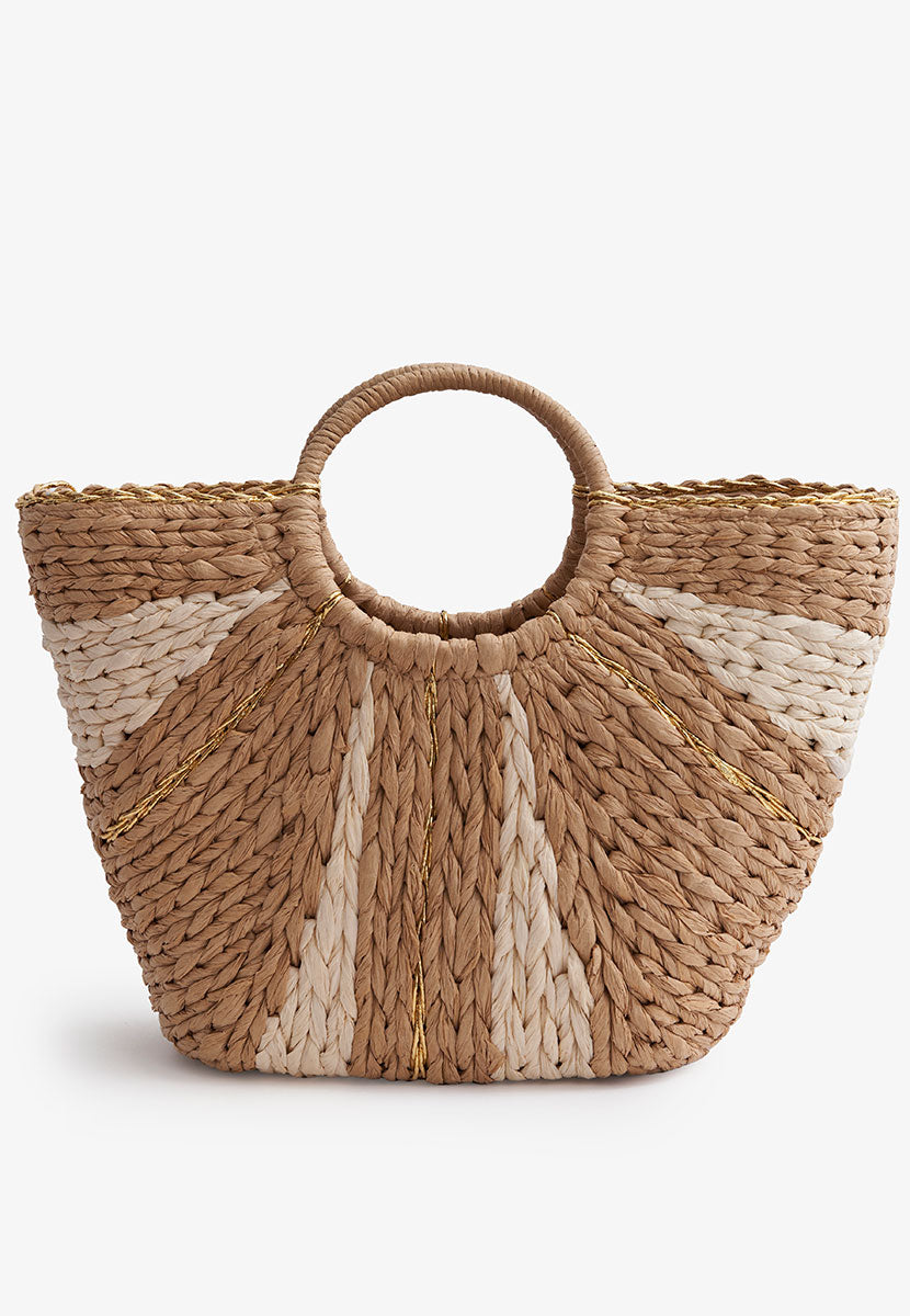 Jada Hoop Handle Bag - Natural