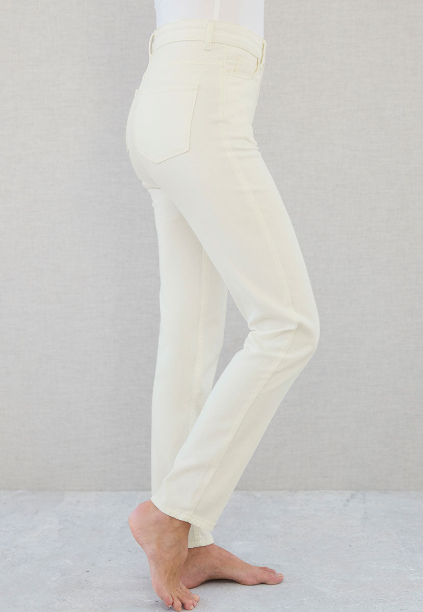 Layla Slim Leg Jean - Ecru