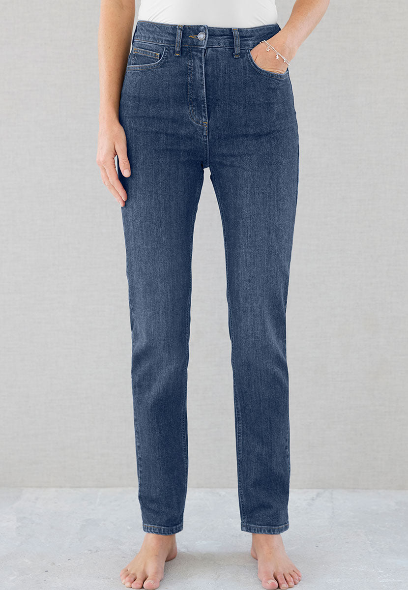 Layla Slim Leg Jean - Mid Denim