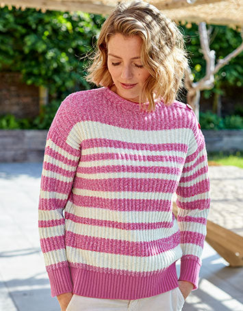 Maria Jumper - Raspberry/Ivory