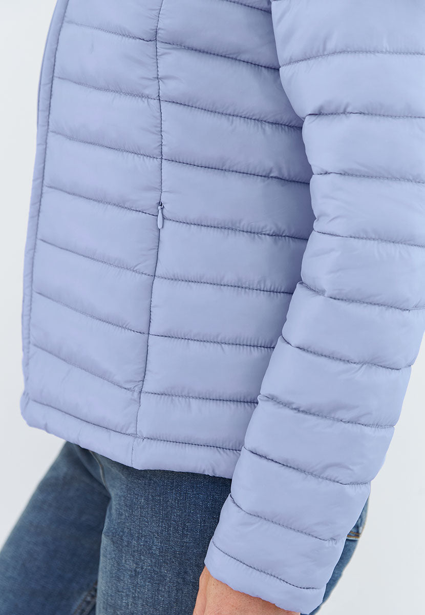 Millie Long Sleeve Padded Jacket - Cornflower Blue