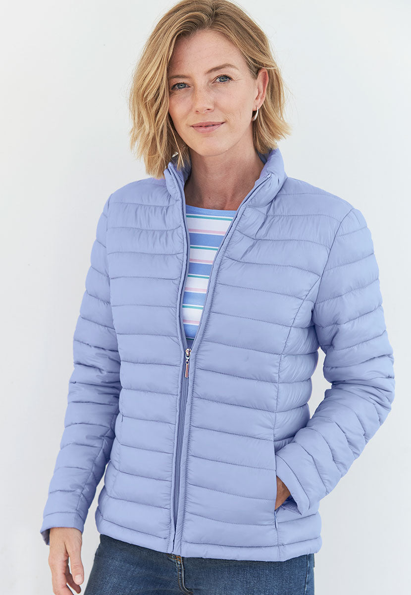 Millie Long Sleeve Padded Jacket - Cornflower Blue