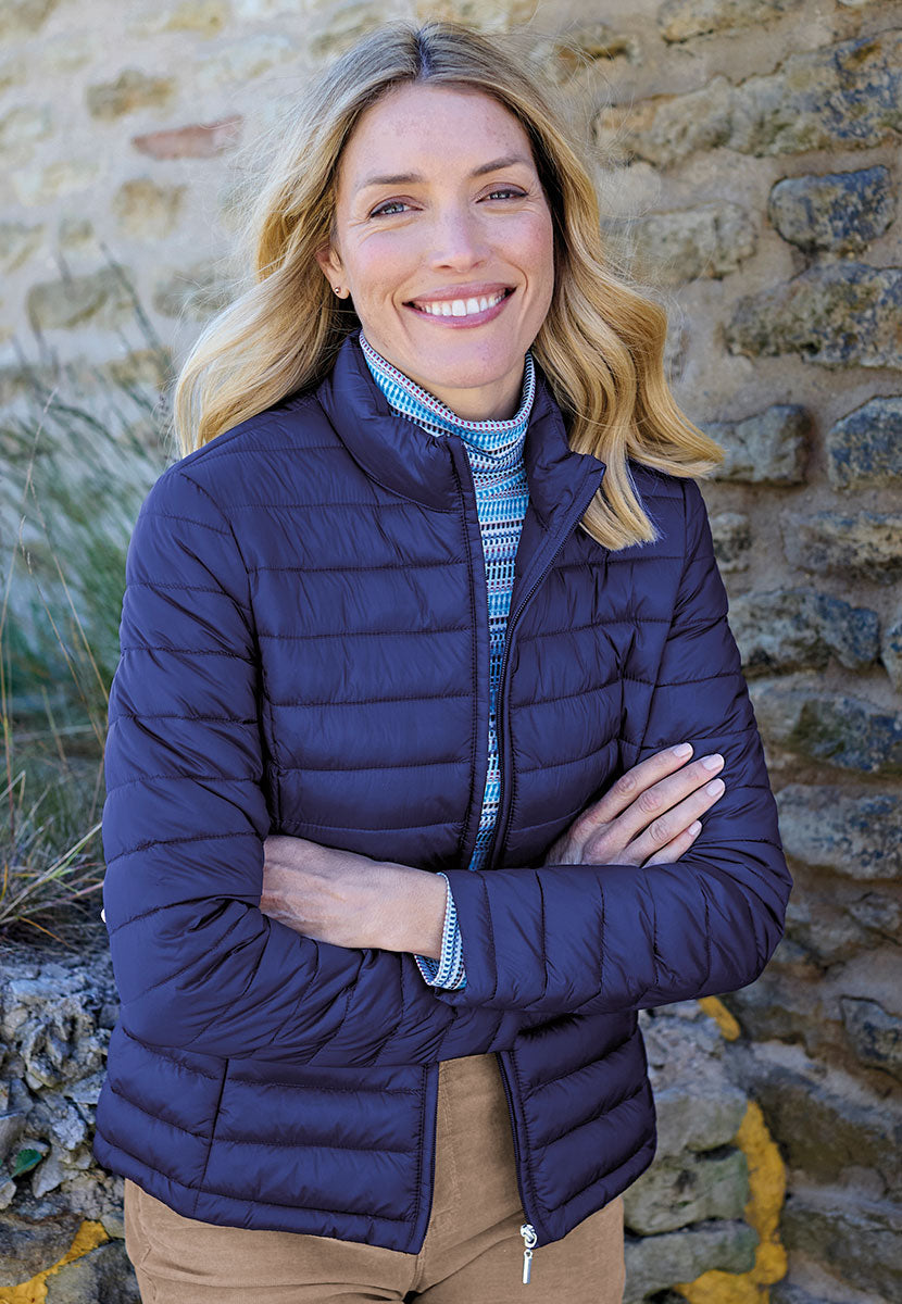 Millie Long Sleeve Padded Jacket - Navy