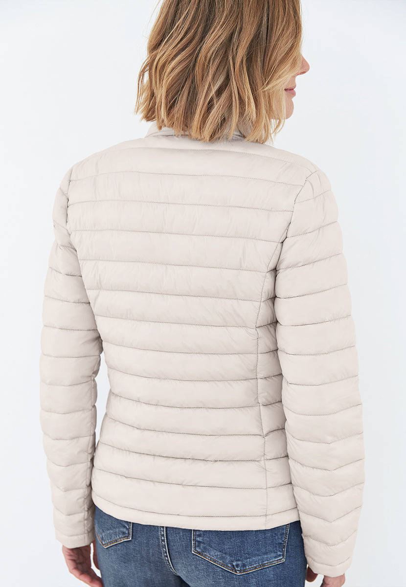 Millie Long Sleeve Padded Jacket - Pearl White