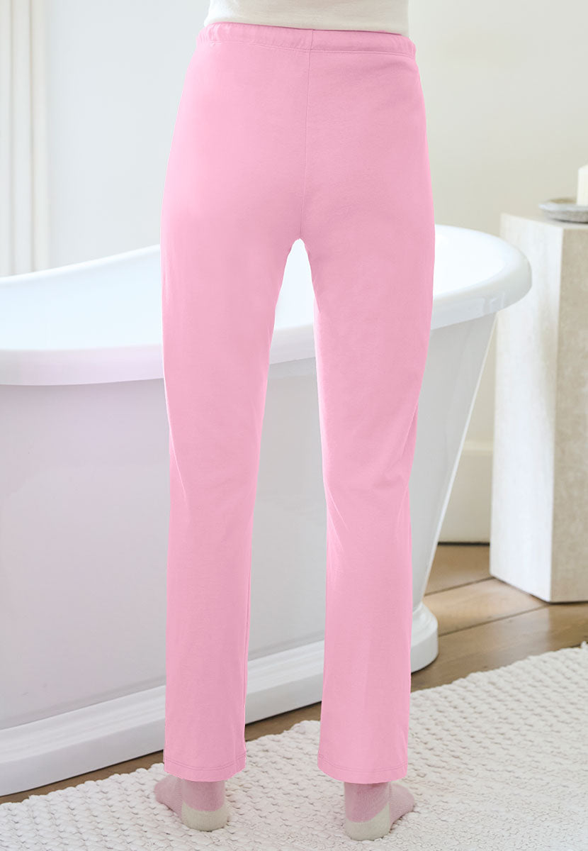 Mollie Long Sleeve Pure Cotton Pyjama Set - Verbier Print Trouser Back View