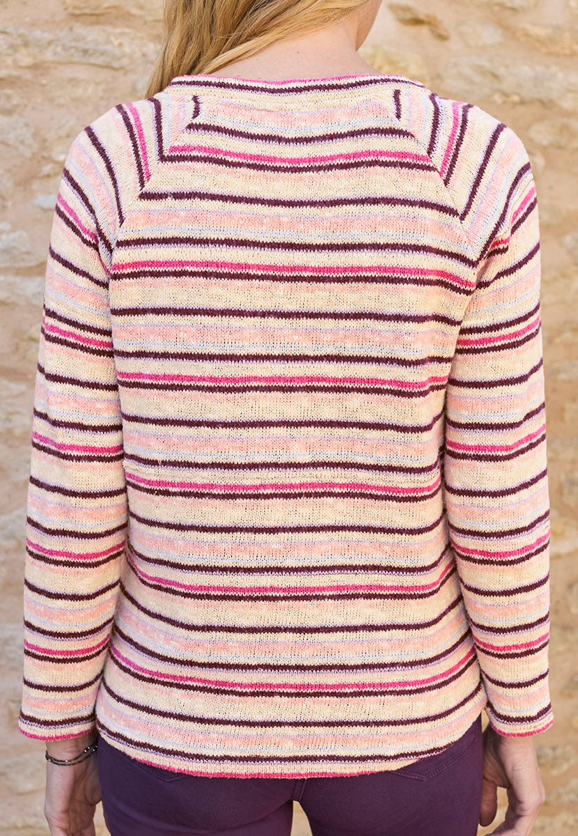 Mya Knitted-Look Top - Multi Back View
