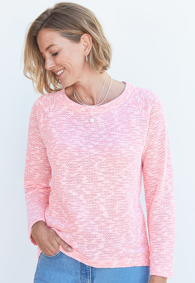 Mya Knitted-Look Top - Rose Pink