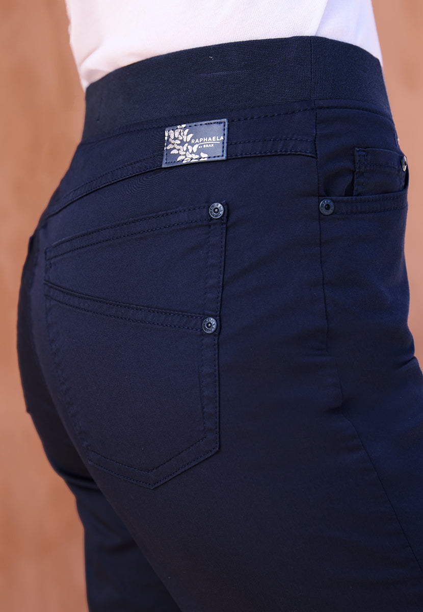 BRAX Pamina Elasticated Waist Pull on Shorts - Dark Navy