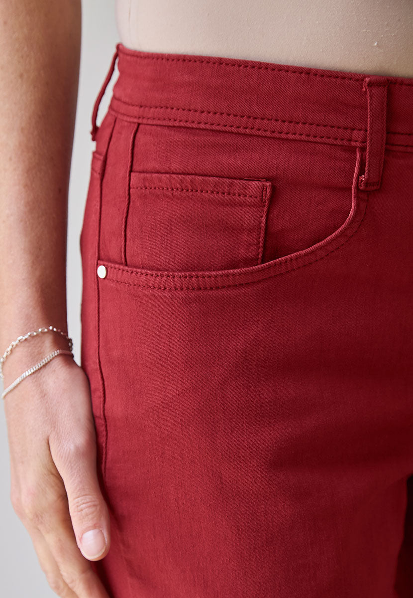 BRAX Premium Denim Mary Jeans - Cranberry Detail View