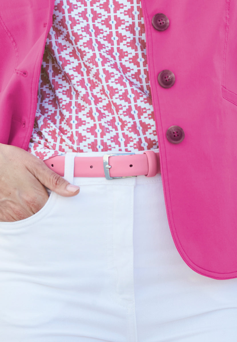 Leather Belt - Rose Pink